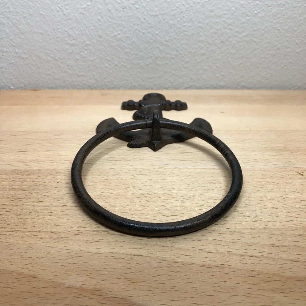 Cast Iron Anchor Rustic Wall Decor Nautical - Coastal Towel Holder